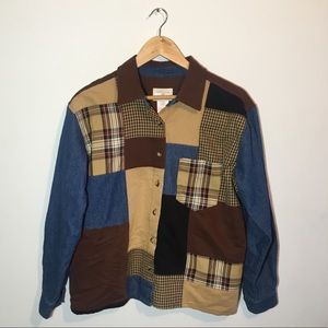 Susan Bristol Brown Flannel Button Up